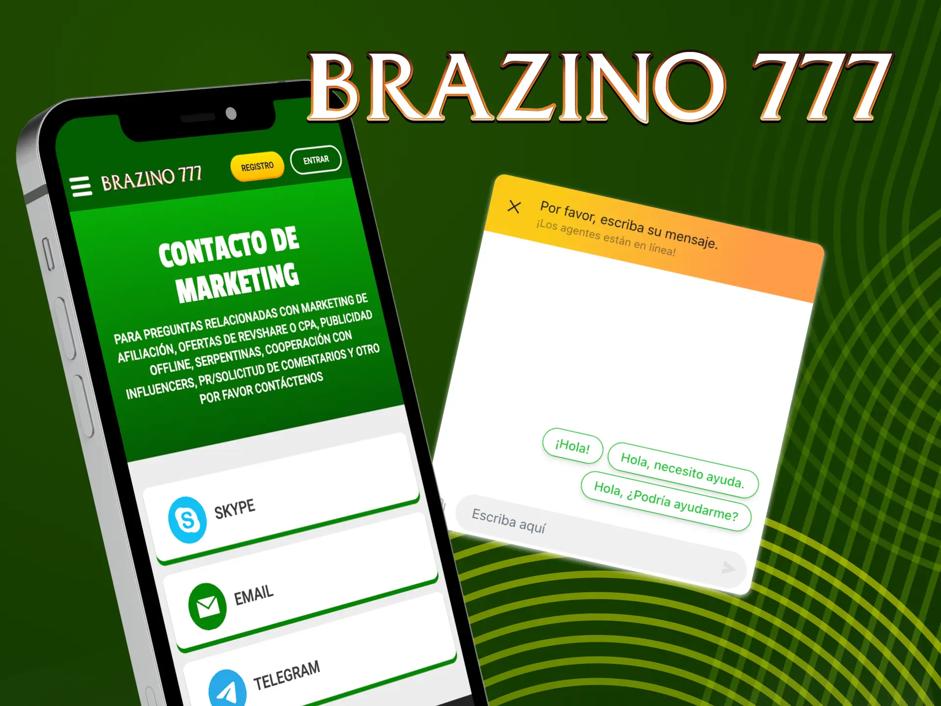 Recibirás ayuda experta en casino y apuestas en Brazino777 24/7.