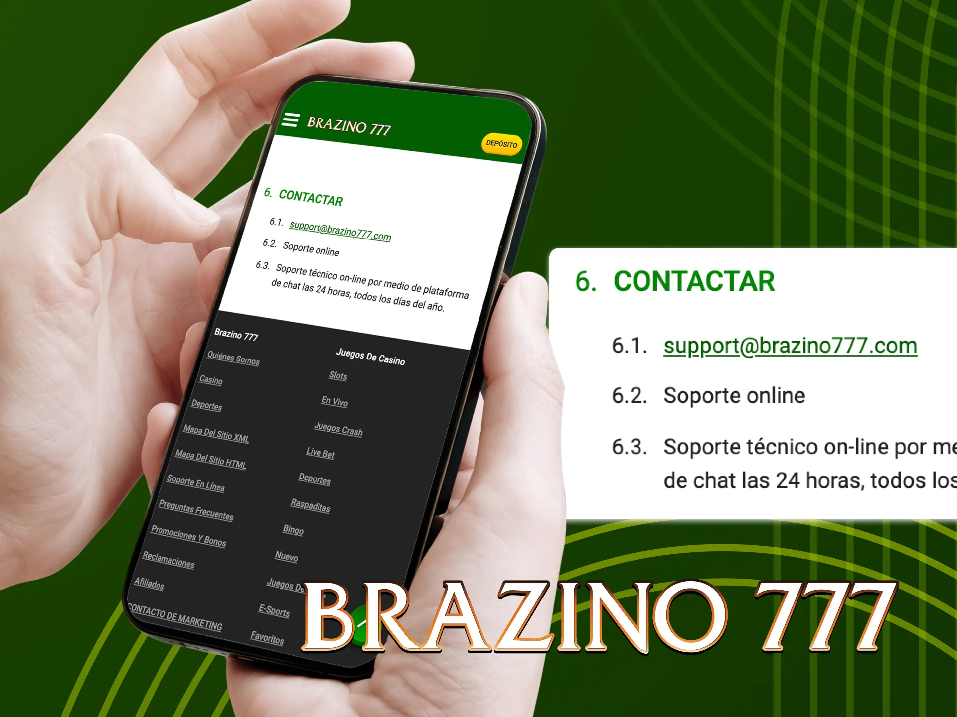 En el sitio web Brazino777, puede escribir a la sala de chat en línea.