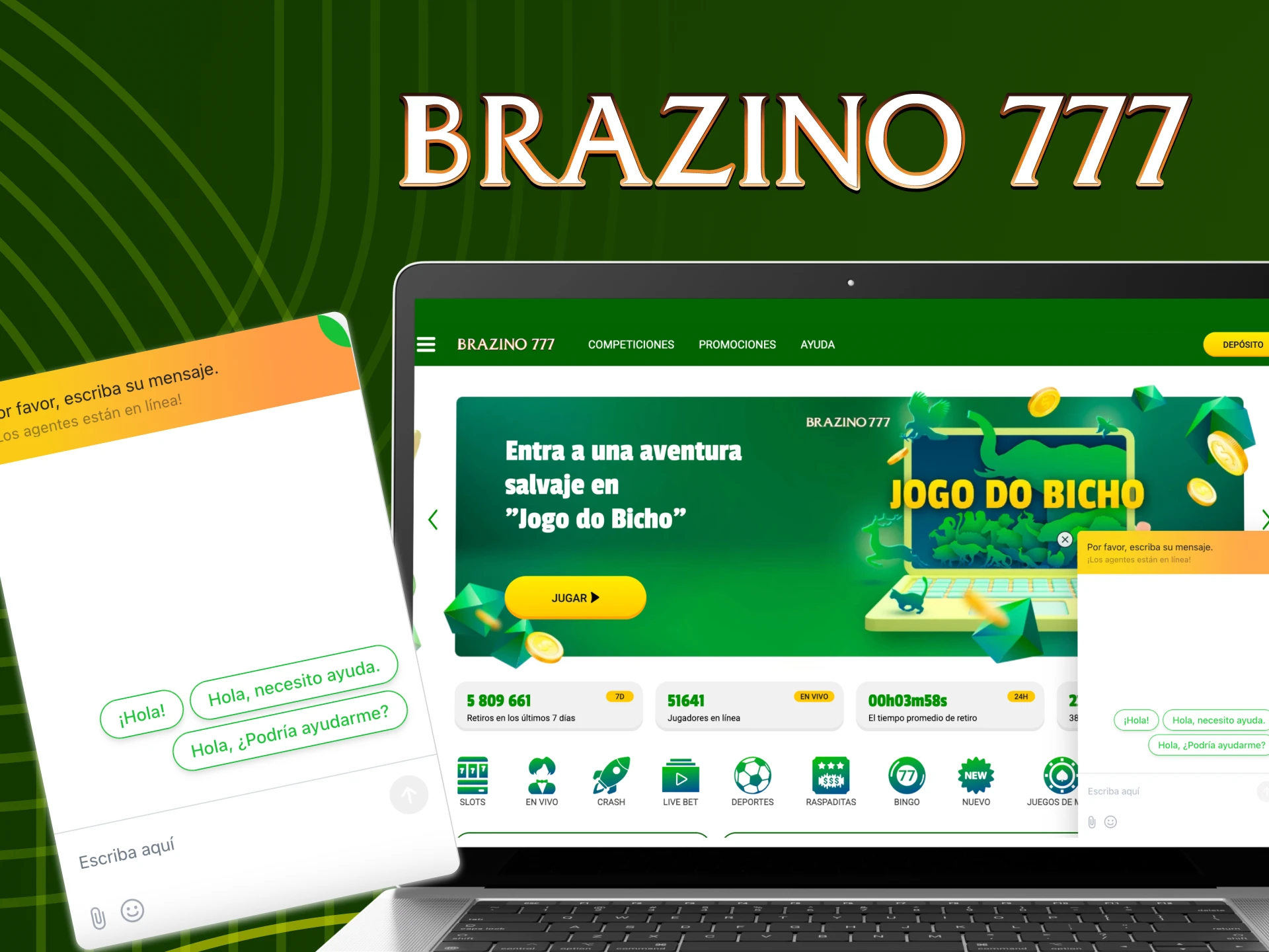 Ponte en contacto con Brazino777 por correo electrónico.