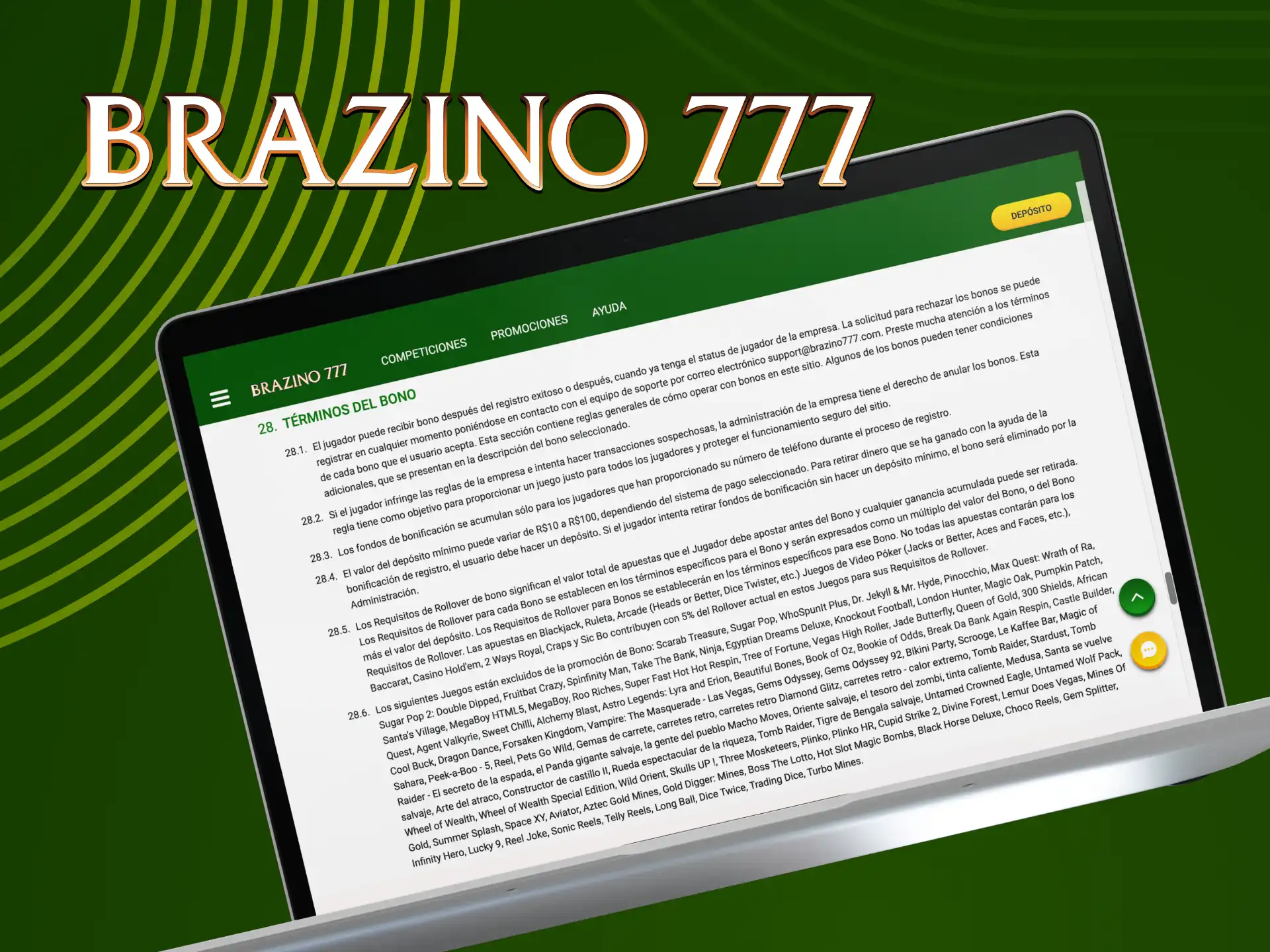 Las mejores condiciones de apuestas se ofrecen con agradables cumplidos para los usuarios de Brazino777.