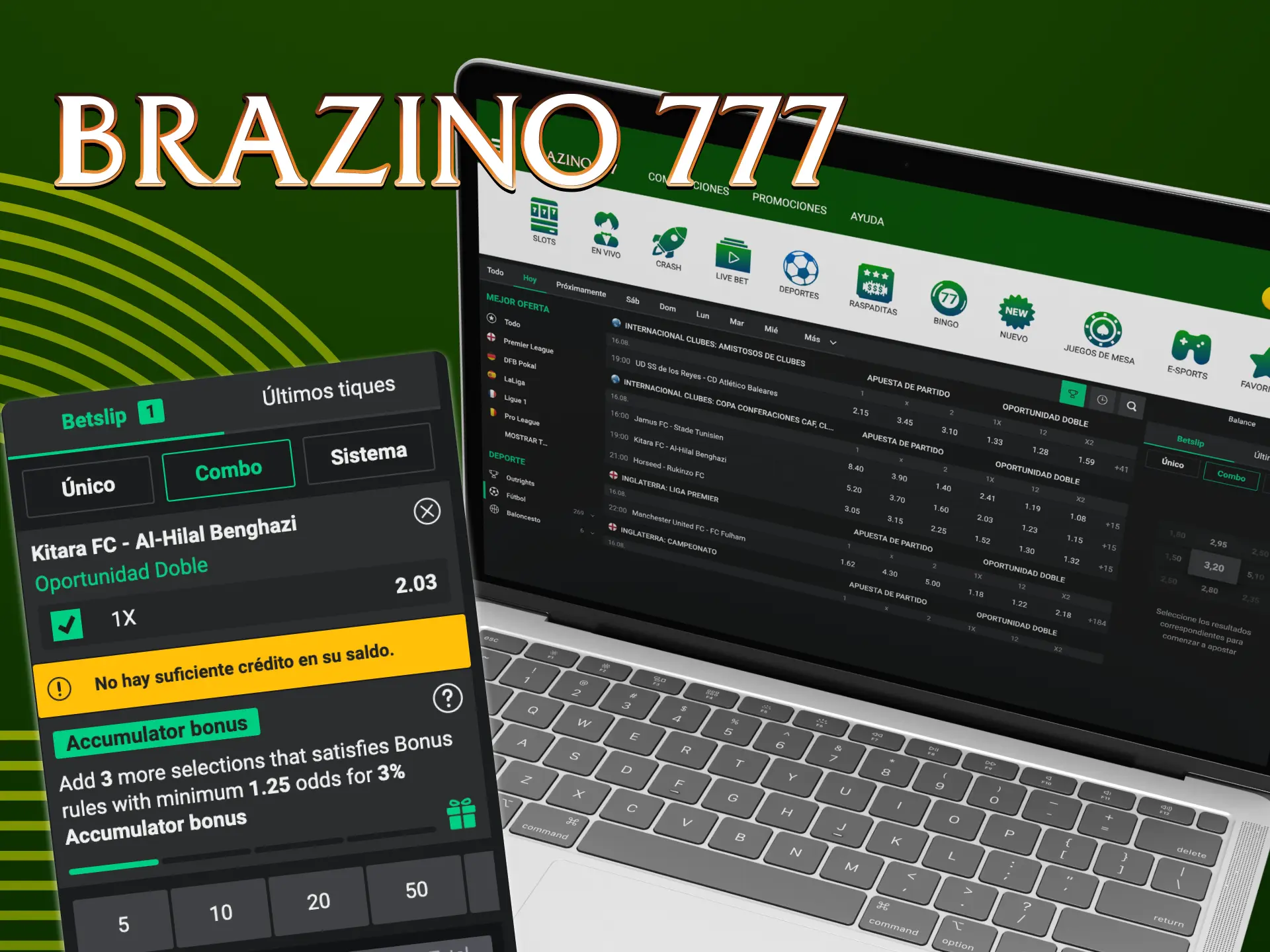 La plataforma con licencia Brazino777 invita a los jugadores a probar suerte.