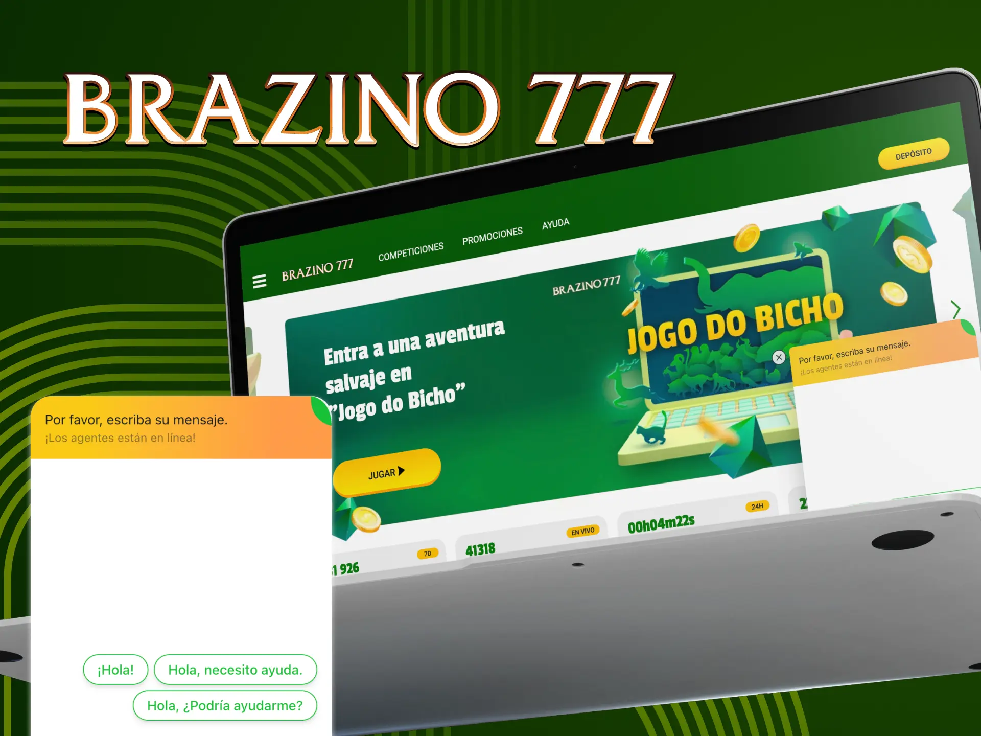 Para ponerse en contacto con la administración de Brazino777 basta con utilizar el chat en línea.