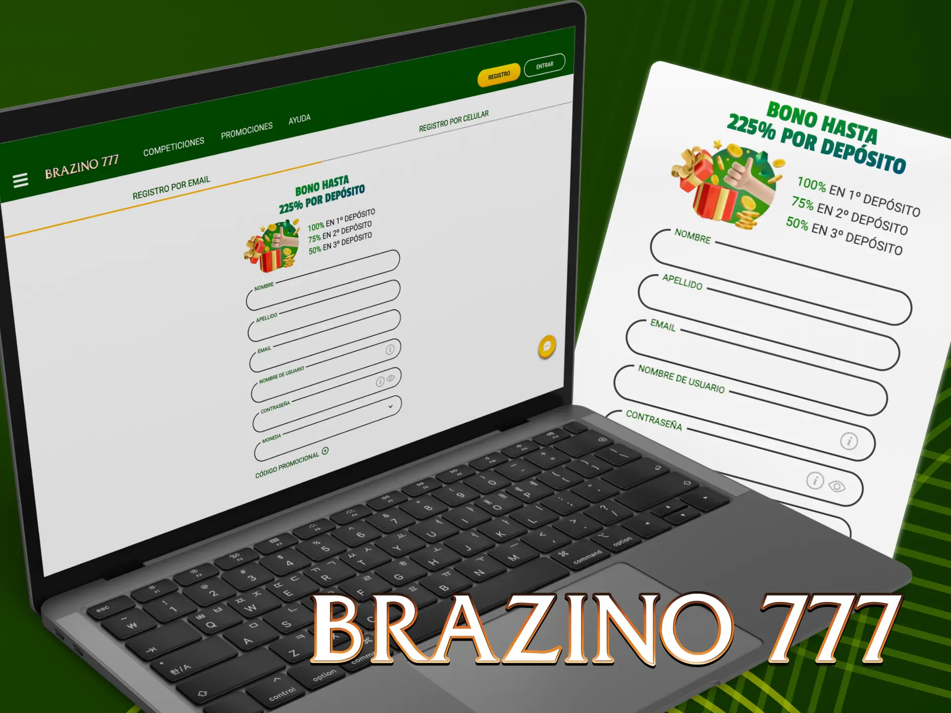 Crea una cuenta en Brazino777 para realizar apuestas completas.