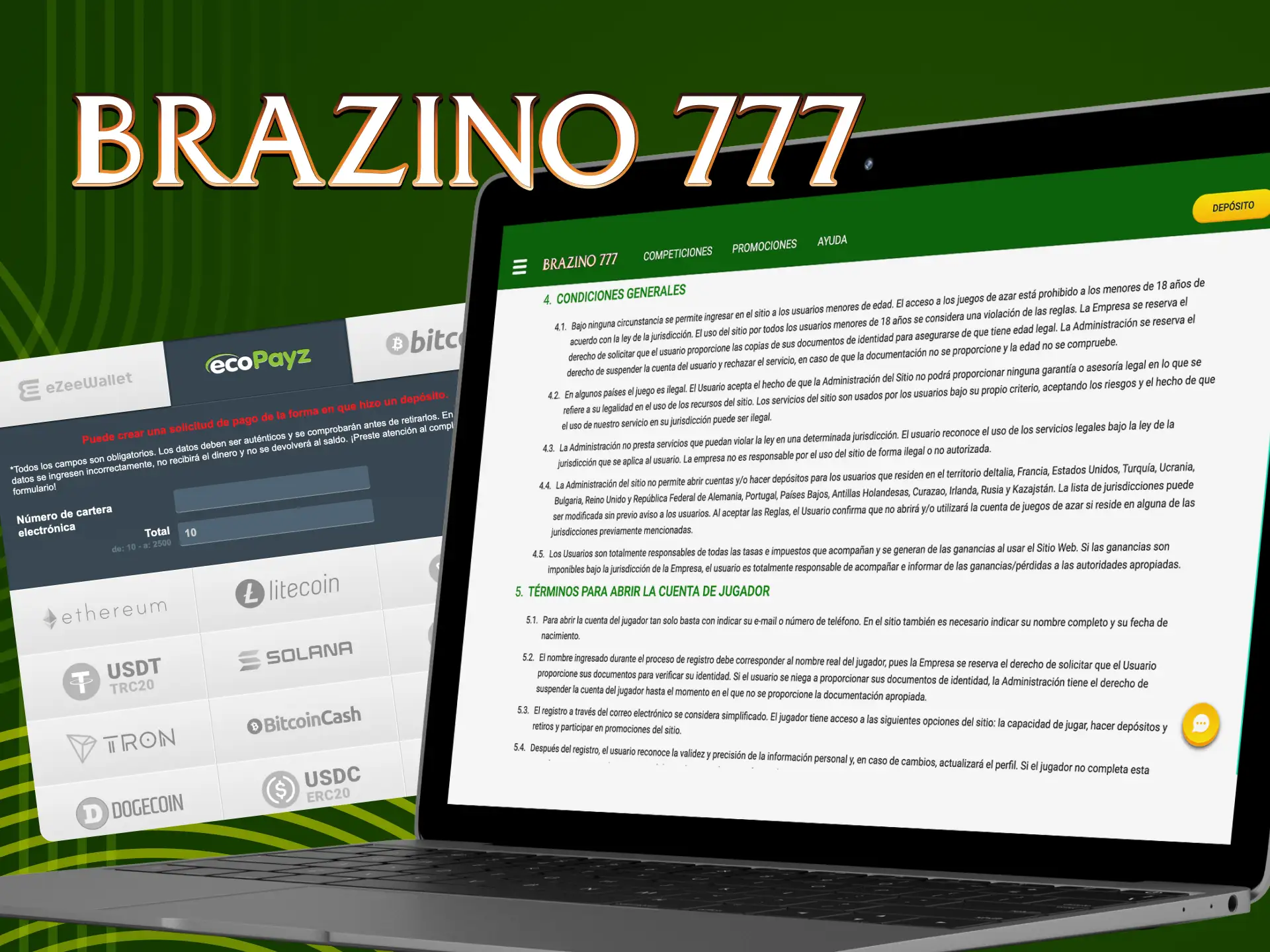 Conozca los principales términos y condiciones de retirada de Brazino777.