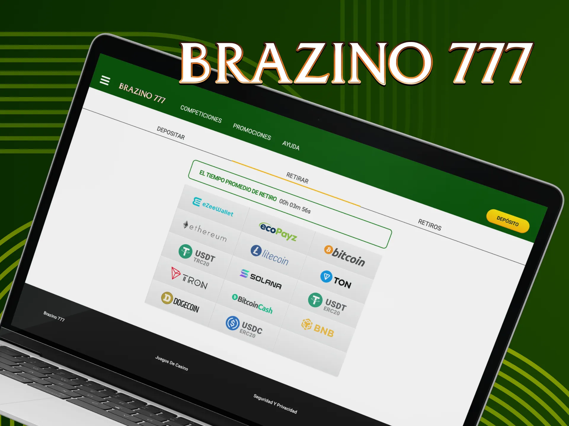 A huge number of payment systems are waiting for you on the Brazino777 platform.